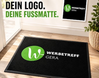 Gepersonaliseerde deurmat met uw eigen logo – deurmat met bedrijfslogo op maat, deurmat met uw gewenste logo, relatiegeschenk