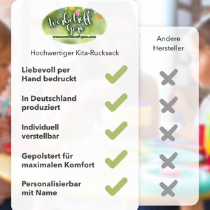 Kinderrucksack mit Name Motiv: Ritter, Kindergartenrucksack blau, Wäschebeutel, Kita, Geburtstag, für Jungs image 4