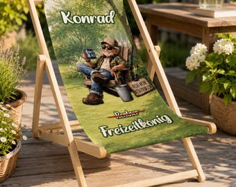 Personalized retirement deck chair with name | Gift for colleagues, friends, family, beach chair, garden decoration, summer decoration | RETIREMENT 5
