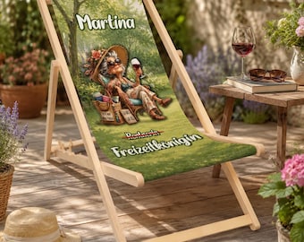 Personalized retirement deck chair with name | Gift for colleagues, friends, family, beach chair, garden decoration, summer decoration | RETIREMENT 4