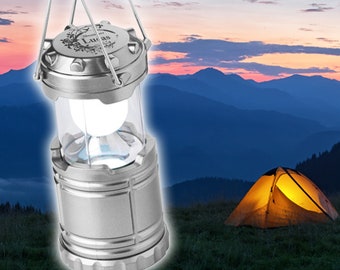 Mini Camping Lampe mit Name, Nachtlicht für Kinder, Camping Zubehör, Deko, Wohnmobil, Laterne