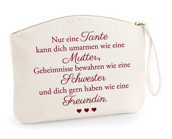 Kosmetiktasche Spruch Beste Tante Der Welt Geschenk Etsy