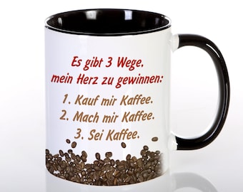 Tasse mit Name und Spruch bedruckt, Kaffee Liebe