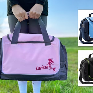 Sporttasche mit Name | Meerjungfrau Schwimmtasche individuell bedruckt personalisiert Geschenk Schulanfang Mädchen Schulkind Badenixe