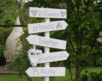 Wedding signpost, decorative sign, Wedding welcome