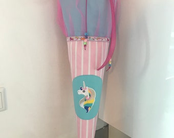 Einhorn Schultüte, Zuckertüte, Regenbogen, 70cm