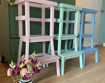 Lernturm, Entdeckerturm, Wunschfarbe, Montessori, Hochstand,