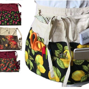 Schürze mit Taschen/Kaufschürze/Halbschürze/Lehrerschürze/Händlerschürze/Hüftschürze/Kellnerschürze mit Reißverschlusstasche/Servierschürze