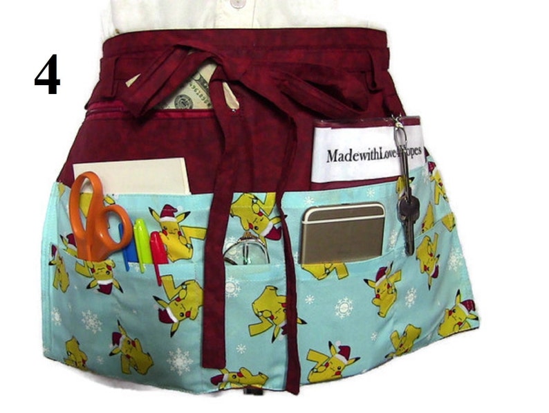 Teacher Apron/apron With Pockets/cash Apron/half Apron With Etsy
