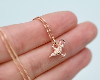 Elegant Aladdin-lampa-berlockhalsband 18k roséguld Aladdin-halsband Lycka till-smycken Födelsedagspresent till henne Bästa vän-smycken Tursmycken