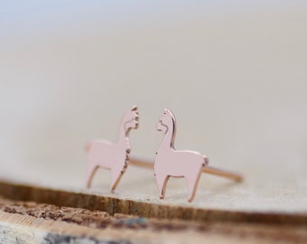 Tiny LLama Studs, Sterling Alpaca Earrings 18k, Lama Studs AG925, Animal Earrings, Trendy Earrings, Earrings for Girls, Gift for Daughter