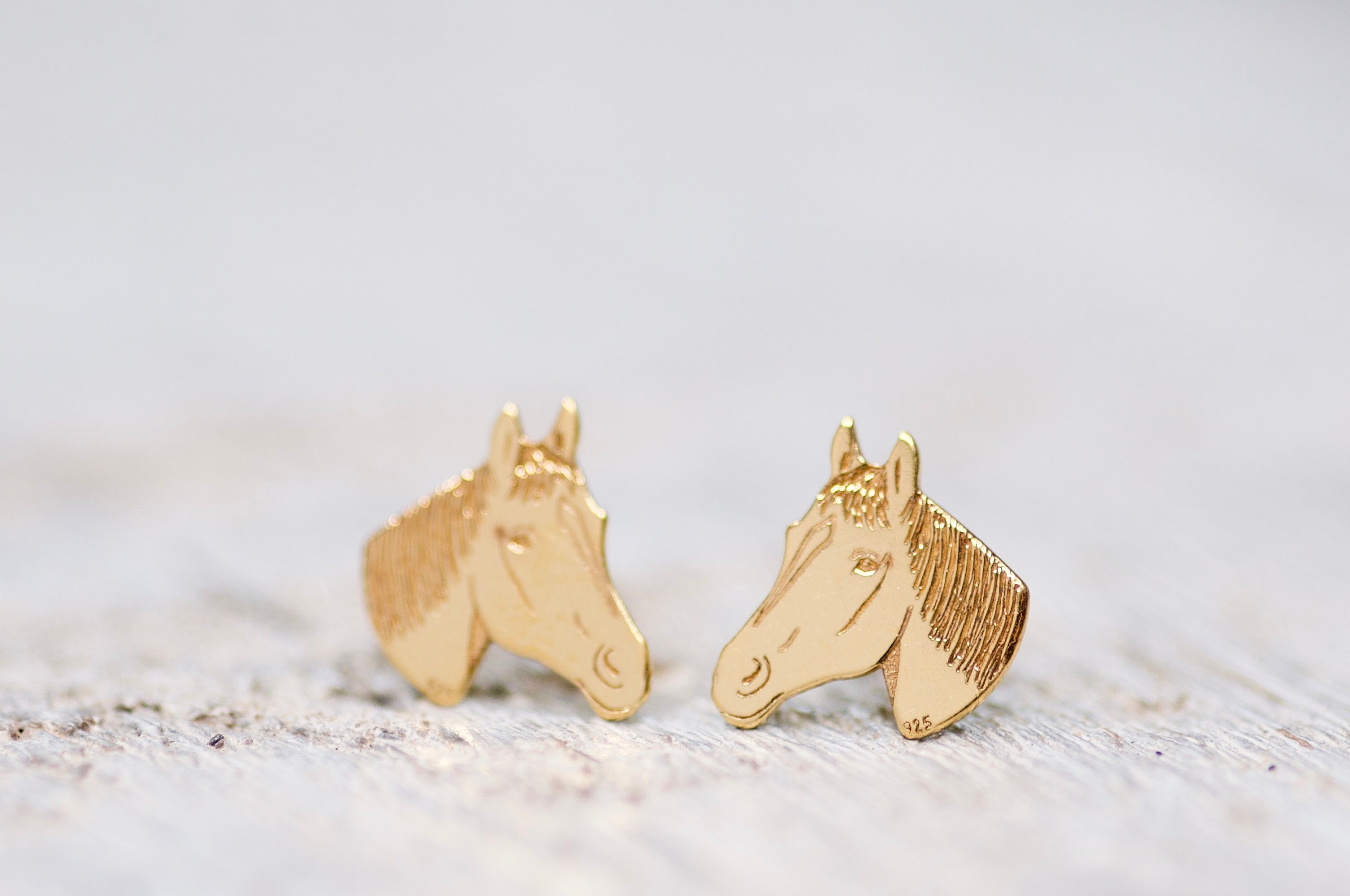 Laimons Kinder-Ohrstecker Aus Sterling Silber 925 – Pferdchen-Design Mit Emaille