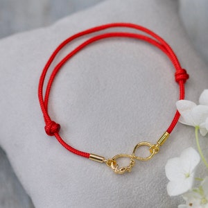 Simple Infinity Love Rope Bracelet, Minimalist Red Infinity Bracelet, Elegant Rope Bracelet, Simple Summer Bracelet, Friendship Bracelet