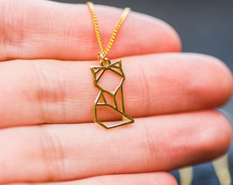 Collana Con Ciondolo Volpe Origami In Acciaio Inossidabile Per Donna – Gioiello Geometrico Regalo - 3