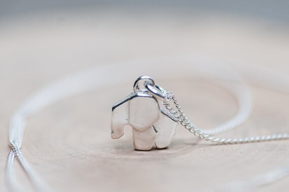 Small Elephant Charm Polished Sterling Silver, Made in the USA Small Elephant Charm Polished Sterling Silver, Made in the USA