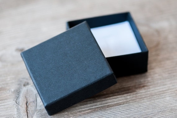 Black Jewelry Box 60mm 2.4 Eco Friendly Cardboard Earrings Box