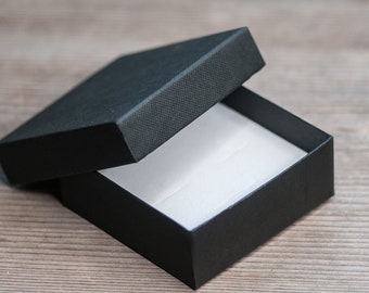 5 Große Schwarze Männer Schmuckschatulle 80mm (3,15 ") Umweltfreundliche Karton Halskettenbox Geschenkbox Papier Schmuckkasten Weihnachten Dunkelblaue Papierbox