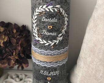 Hochzeitskerze Mit Teelichteinsatz Etsy