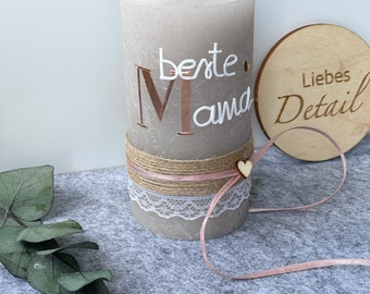 Best Mom Mother's Day Mother's Day Gift Mother 13 x 6.8cm Candle Vintage Rustic Thank You