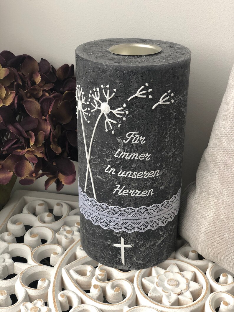 Gedenkkerze Hochzeitskerze Hochzeit Vintage Rustic Rustikal Etsy