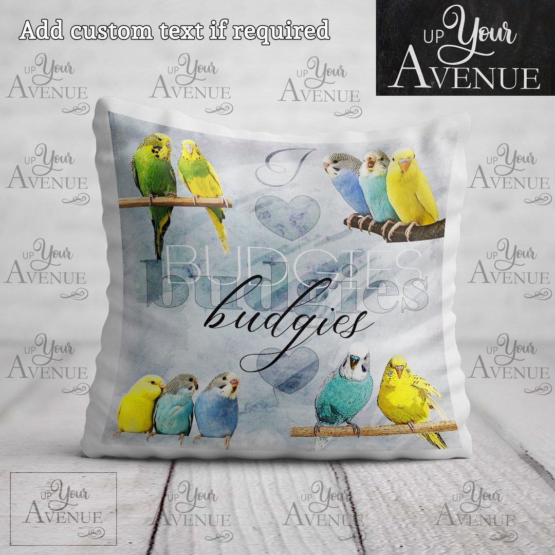 BUDGIES CUSHION Budgie Owner Birthday Gift Women Budgie Mum Mothers Day ...