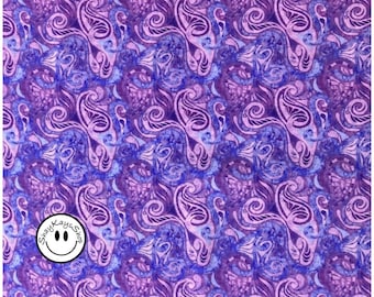 Paisley Violet Purple Fabric, Quilting Treasures Ambiance Dan Morris 1649-28612-V, By the Yard, 100% Cotton Quilt Fabric, Sew Quilt Crafts