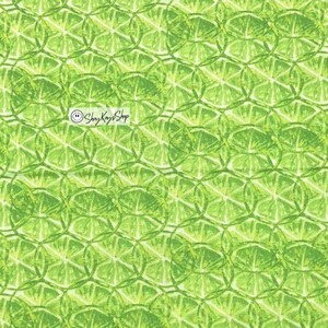 Precut 1/4 Quarter Yard Novelty Packed Limes Citrus Fruit Slices Keepsake Calico Exclusively JoAnn, 100% Cotton Quilt Fabric