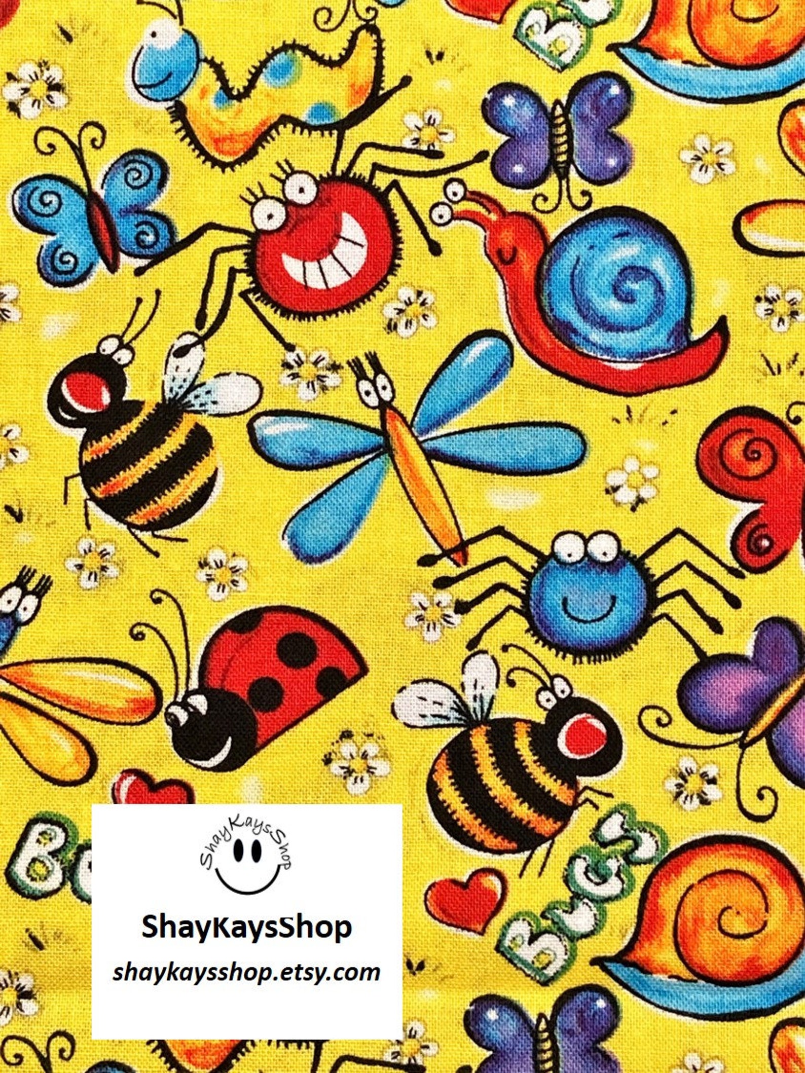 Novelty Bug Insect Fabric Brother Sister Design Studio Lady Etsy