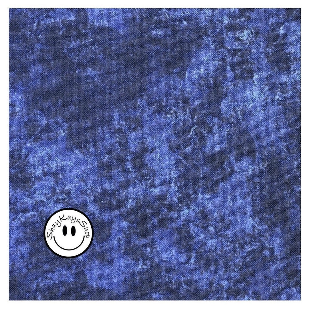 Precut 1/2 Half Yard Navy Blue Fabric, Shades Blue Indigo, Blender Tone