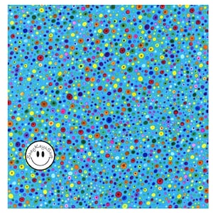 Precut 1/2 Half Yard Glass Beads Light Blue Wilmington Prints Essentials, 100% Cotton Quilt Fabric, Novelty Dots Circles
