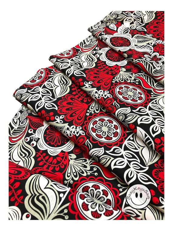 Precut 1/2 Half Yard Floral Fabric, Brother Sister Design