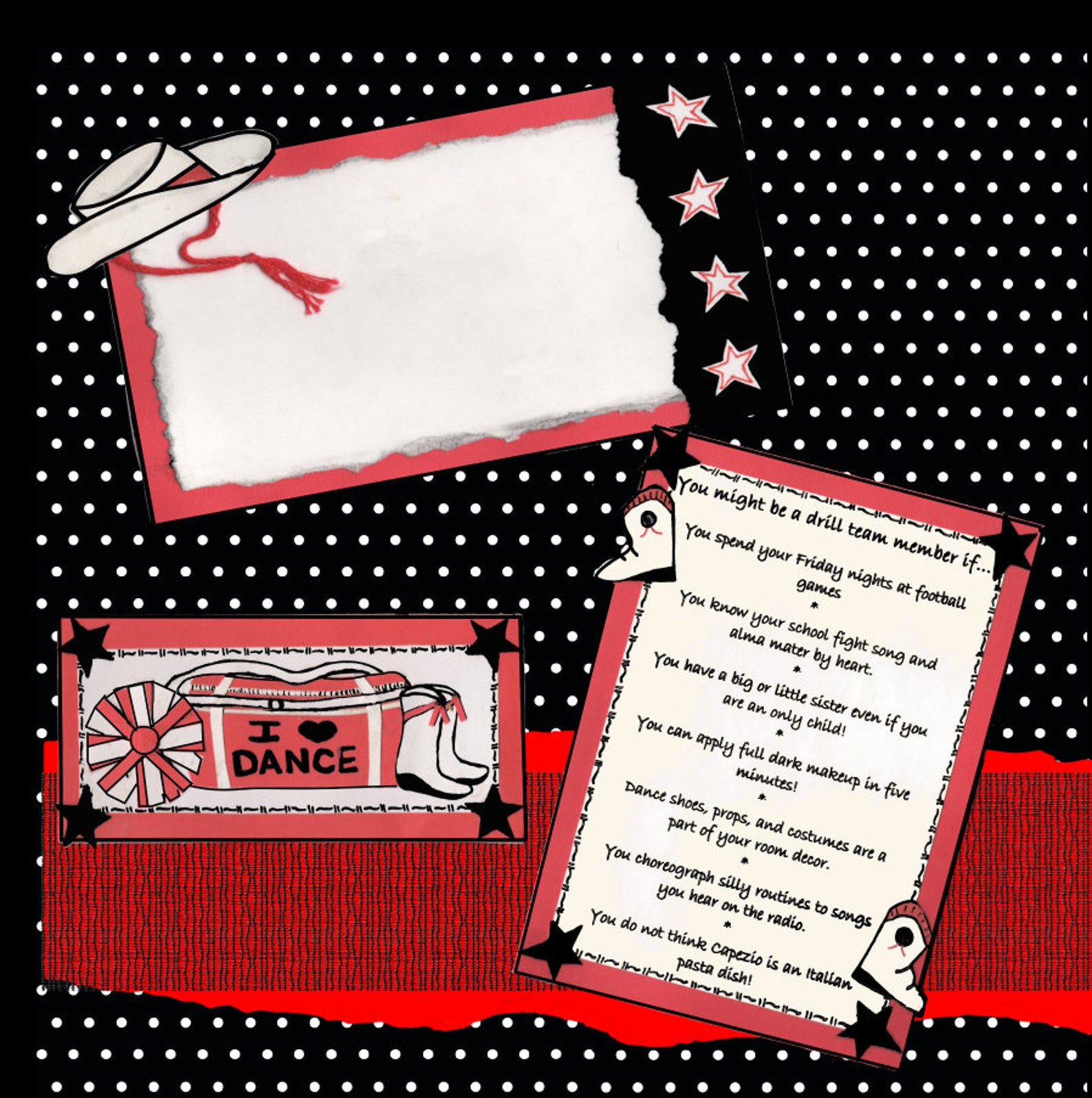 Drill Team Digital Scrapbook Page Kit Etsy