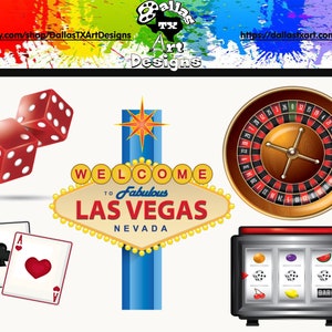 Adesivi clip art per scrapbooking digitale di Las Vegas