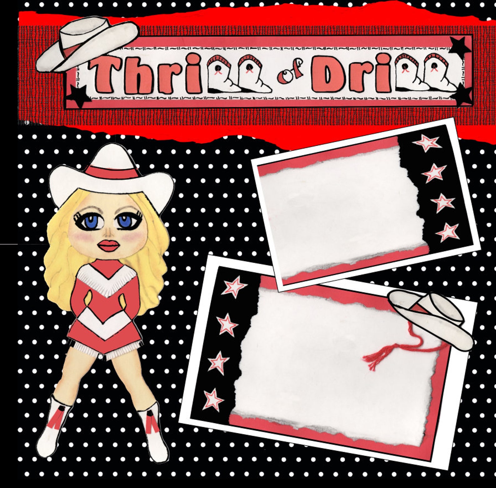 Drill Team Digital Scrapbook Page Kit Etsy