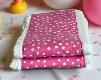 Organic Cotton Baby Burp Cloth, Handmade, Baby Shower Gift