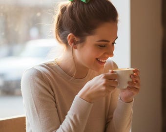 Detachable Bow Scrunchie: Christmas Printed Cotton Hair Tie