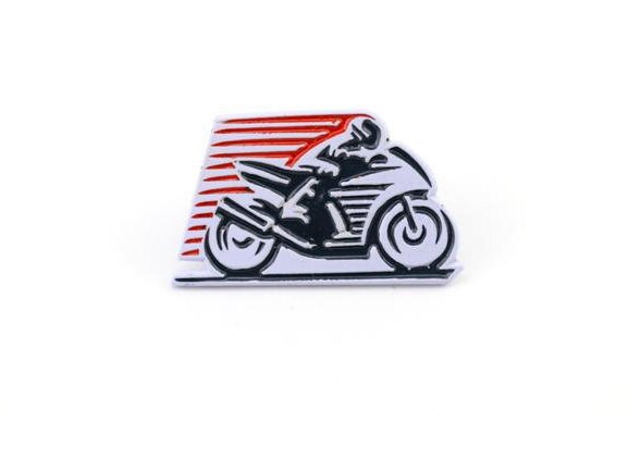 Pin's Broche Logo Ducati En Laiton Poli - Environ 1.3x1.3 Cm, Livré Dans Une Pochette Velours Rouge