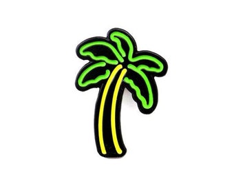 Neon Palm Tree Pin