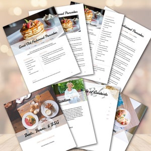 Recipe Book Ultimate Template, 4 Designs &  5 Starter Pages, Family Cookbook, Editable Recipe Binder Modern Classic Rustic Farmhouse Style