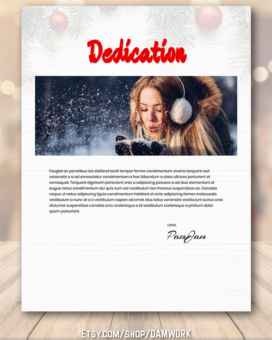 Christmas Holiday Recipe Book Template Rustic Traditional Style Family