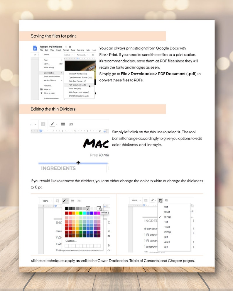 Vintage Recipe Book Template Family Cookbook Editable Recipe Binder