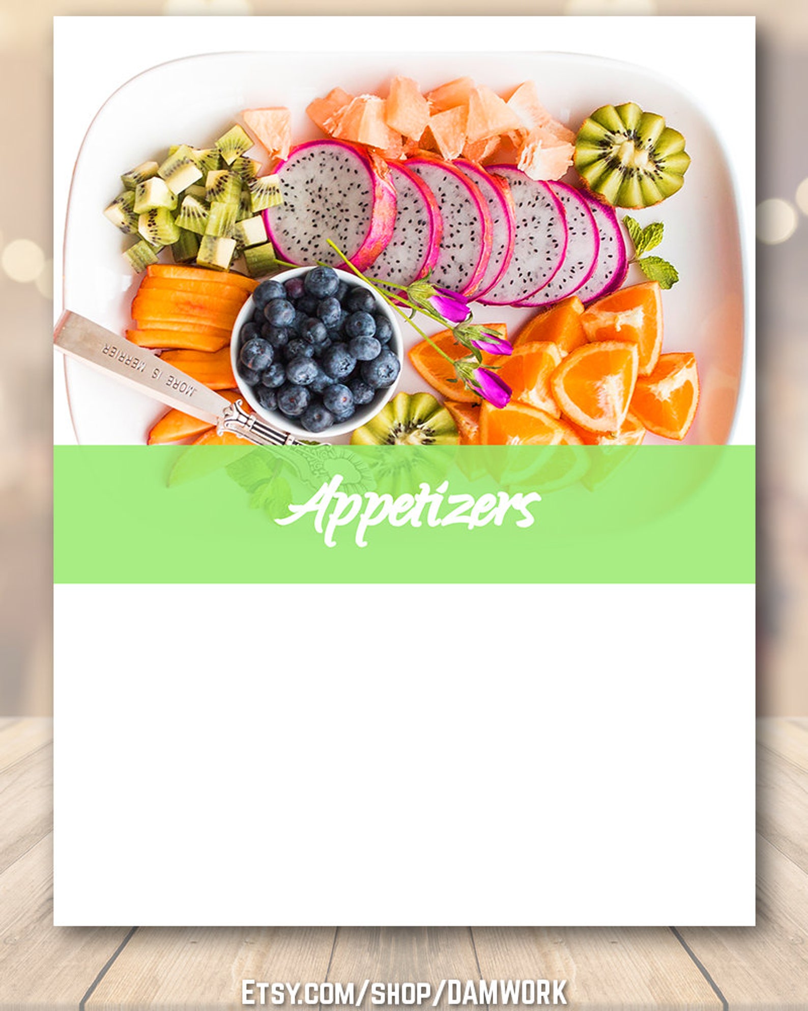 Healthy Recipe Book Template Green Vegan Vegetarian Natural Eco Fresh Organic Keto Family