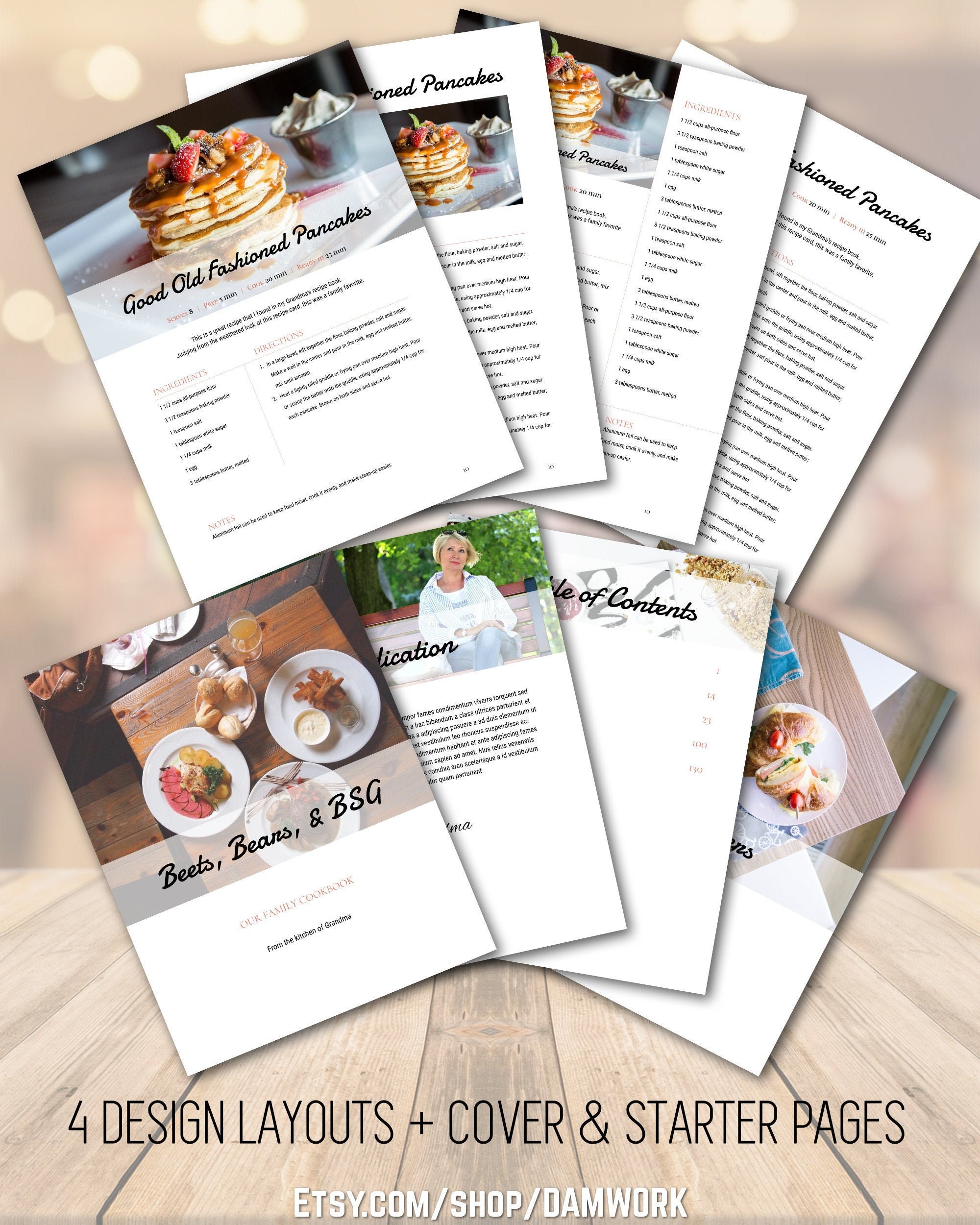 Recipe Book Ultimate Template 4 Designs 5 Starter Pages Etsy Recipe Book Ultimate Template 4 Designs 5 Starter Pages Etsy