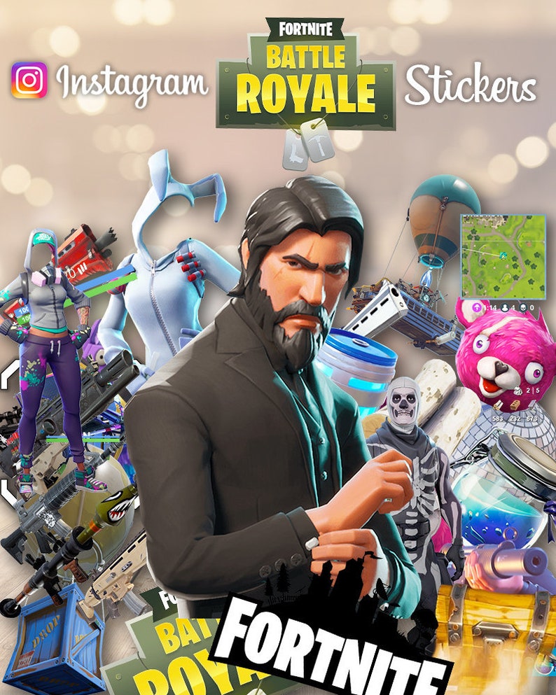 Fortnite Instagram Stickers Starter Pack Instagram Templates Etsy - image 0
