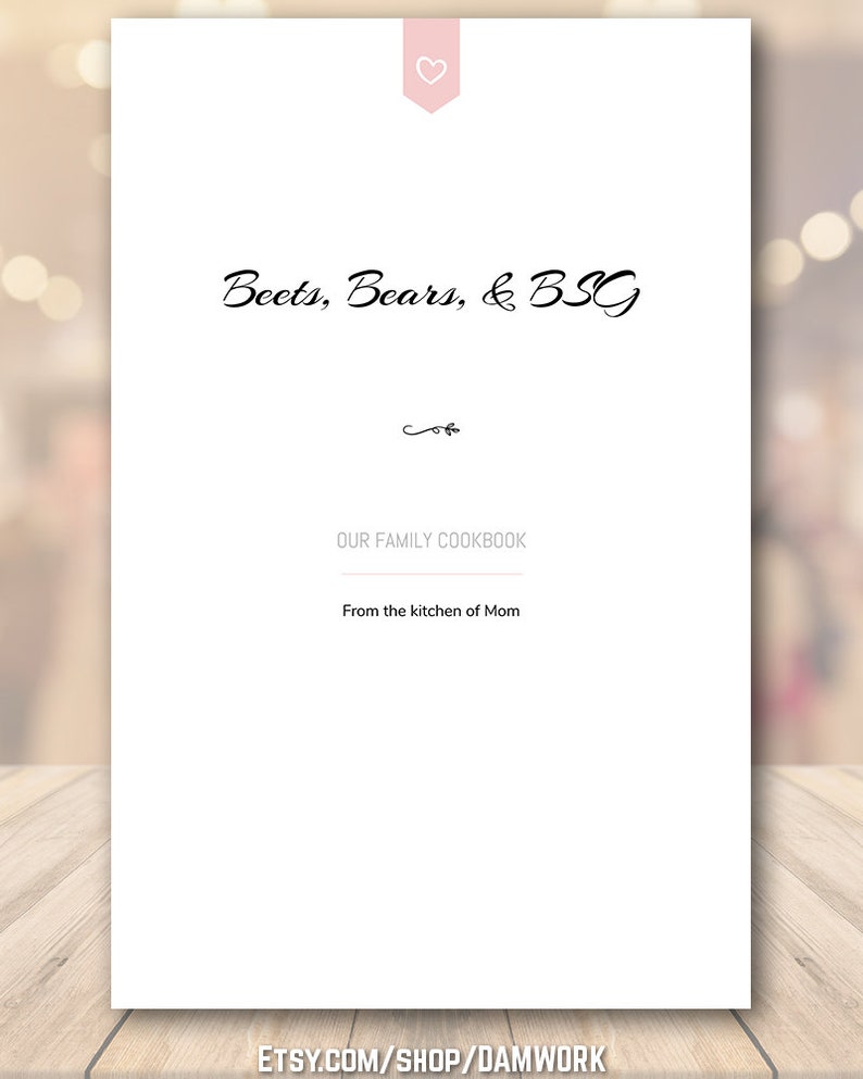 5.5x8.5 inch Recipe Book Template Frost Bullet Journal Size | Etsy