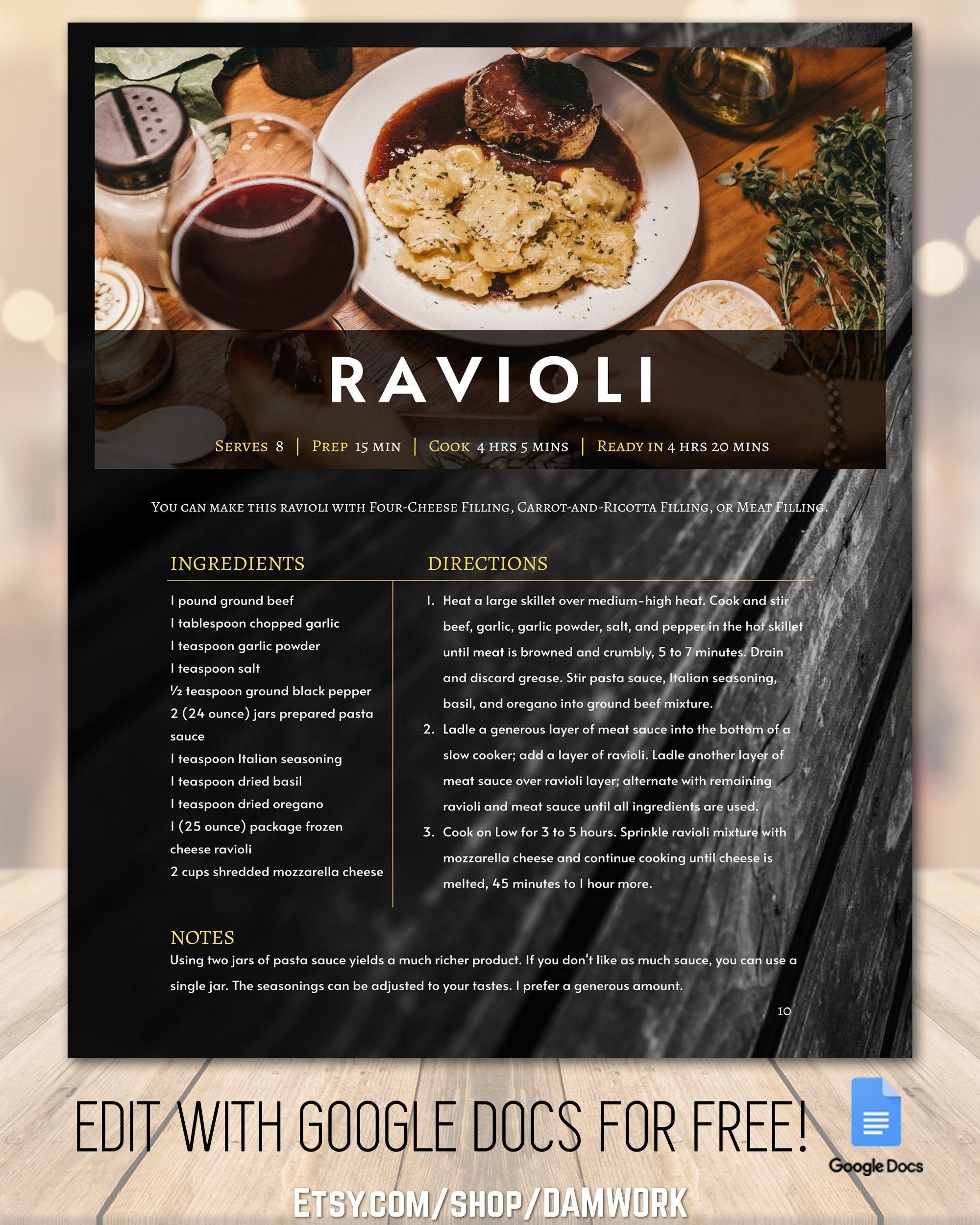 Recipe Book Template Cookbook Luxury Black Dark Editable Etsy Recipe Book Template Cookbook Luxury Black Dark Editable Etsy