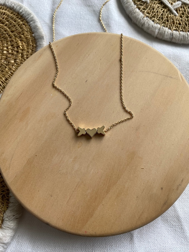 Butterfly Necklace High Quality Gold Plated Necklace Heart Necklace Charm Necklace