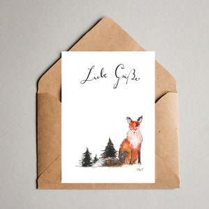 Carte postale Renard