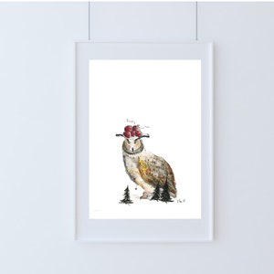 DinA5 print eagle owl