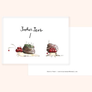 Carte postale Joyeux Noël Escargot